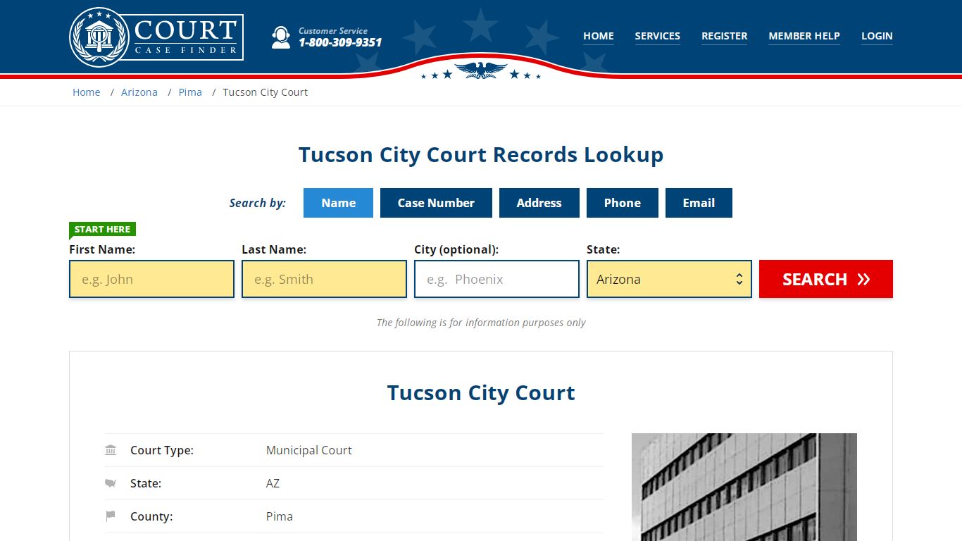 Tucson City Court Records | Tucson, Pima County, AZ Court Case Lookup