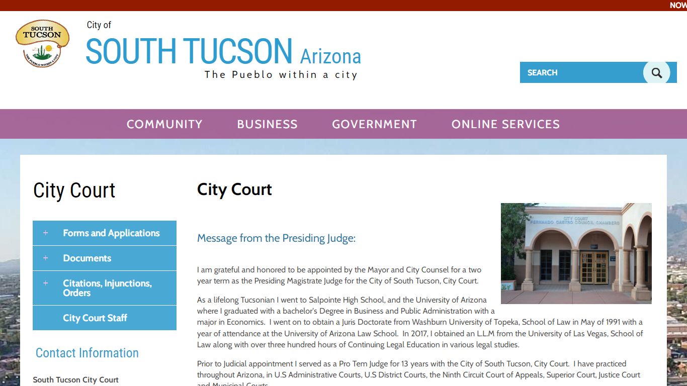 City Court | The City of South Tucson Arizona